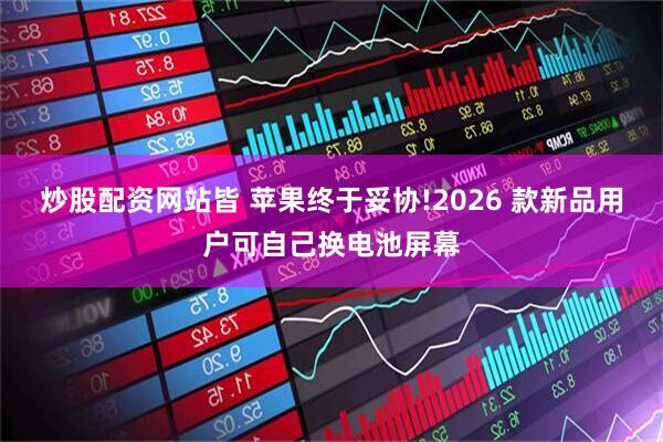 炒股配资网站皆 苹果终于妥协!2026 款新品用户可自己换电池屏幕